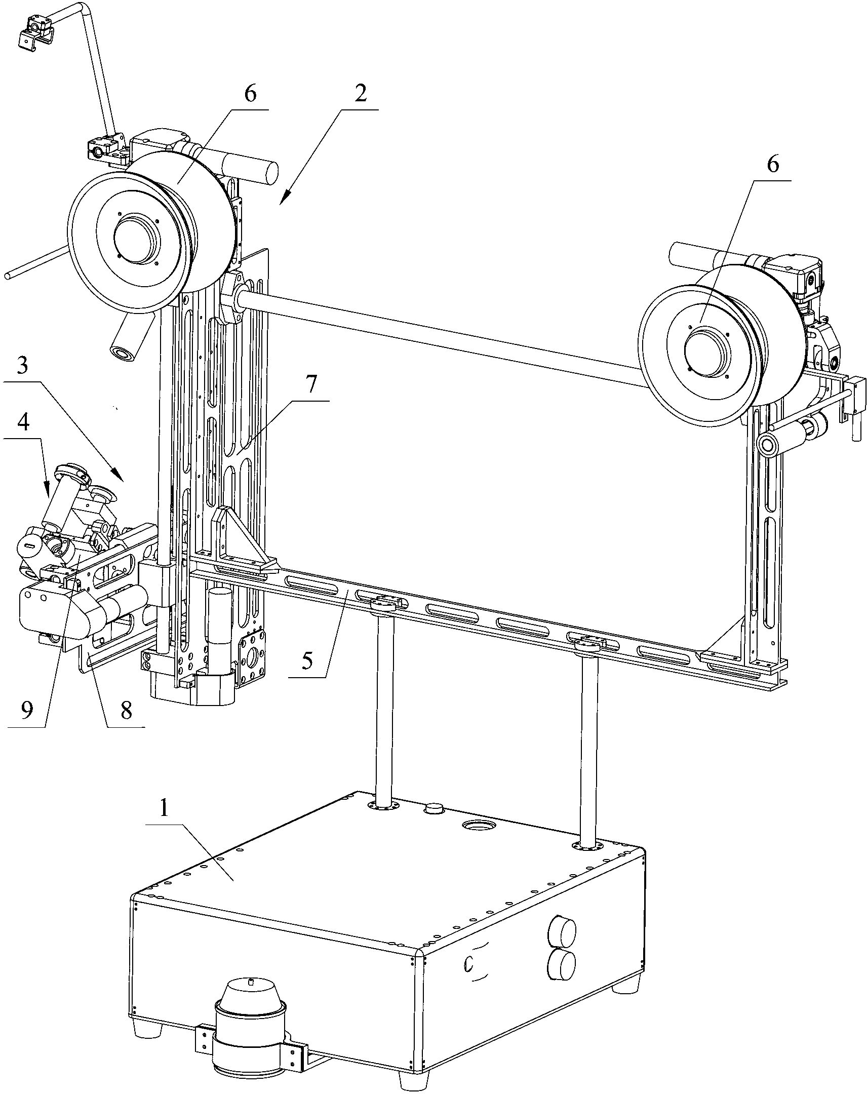 Electric transmission line foreign matter removal robot