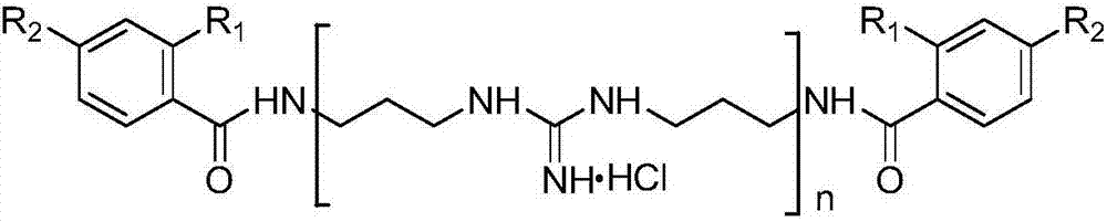 High temperature resisting modified polyhexamethylene guanidine, preparation method and application thereof