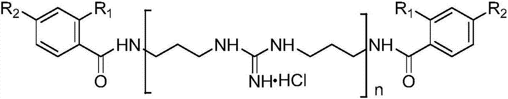 High temperature resisting modified polyhexamethylene guanidine, preparation method and application thereof