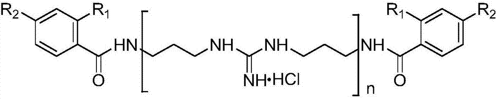 High temperature resisting modified polyhexamethylene guanidine, preparation method and application thereof