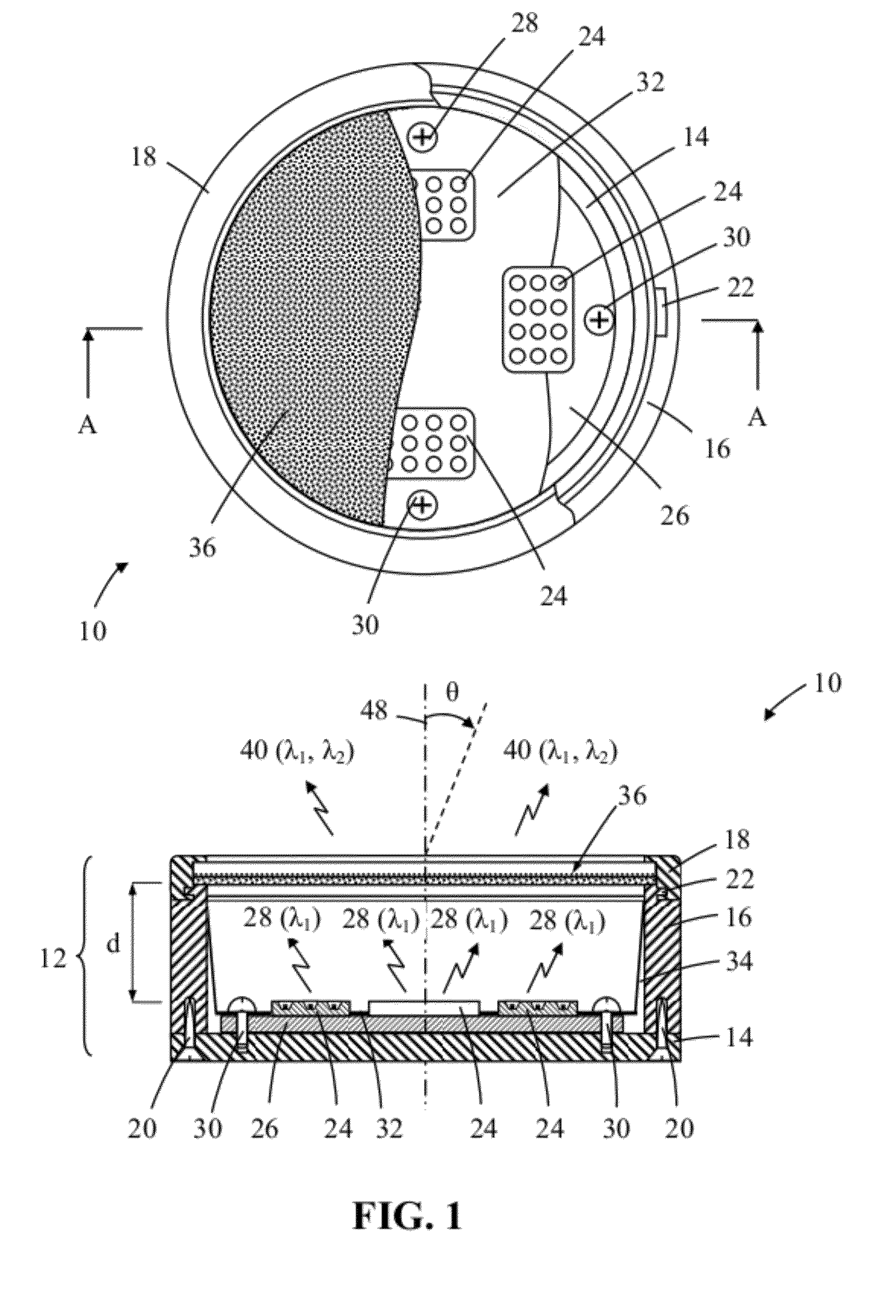 Wavelength conversion component with scattering particles