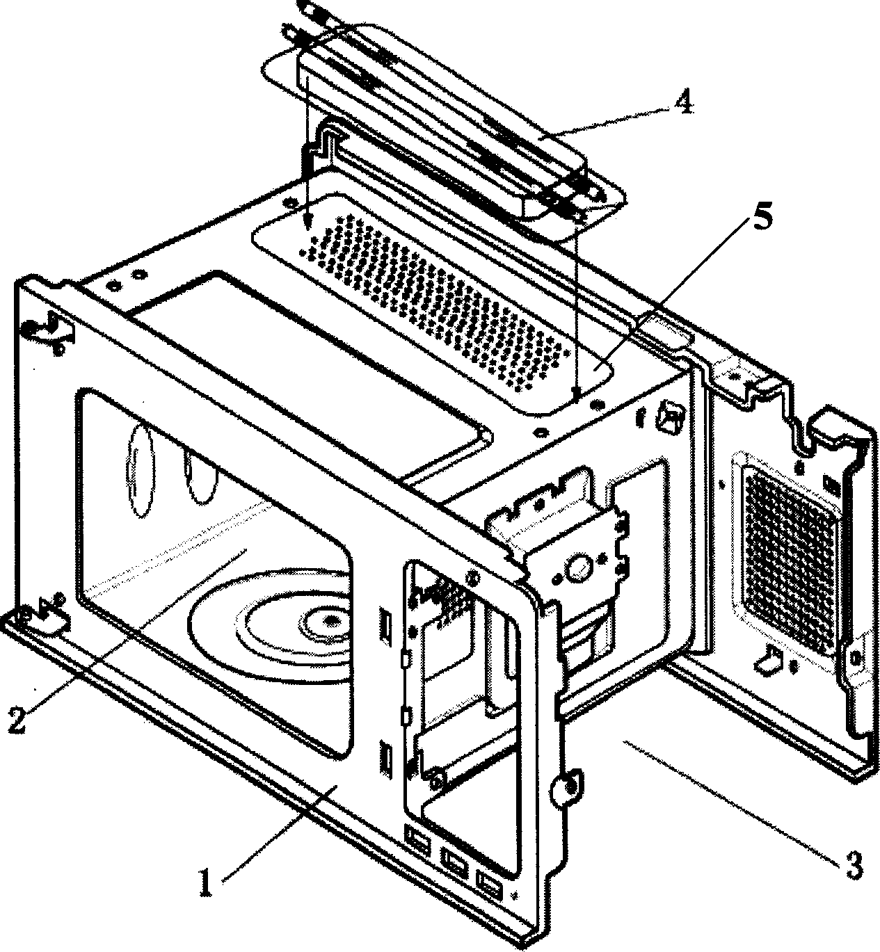 Foldable roasting supporter for microwave oven