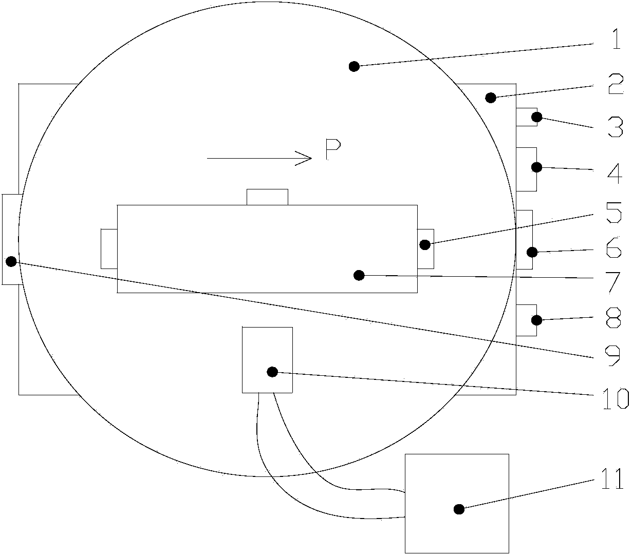 To-be-detected element locating device for detecting platform