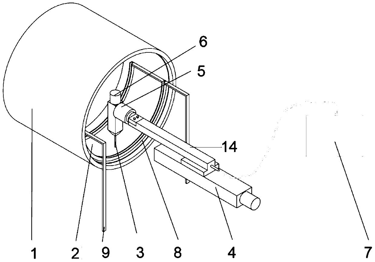 Film forming liquid injection device for centrifugal film preparation