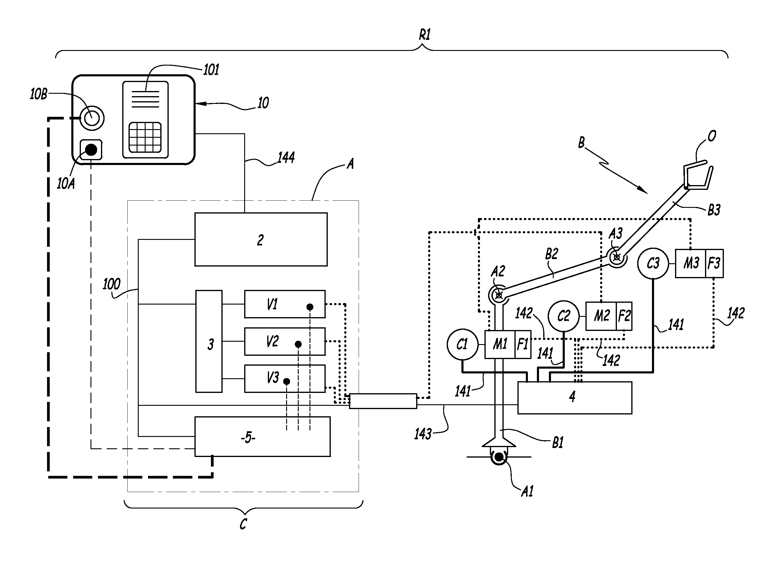 Method for commanding a multi-axis robot and robot for implementing such a method