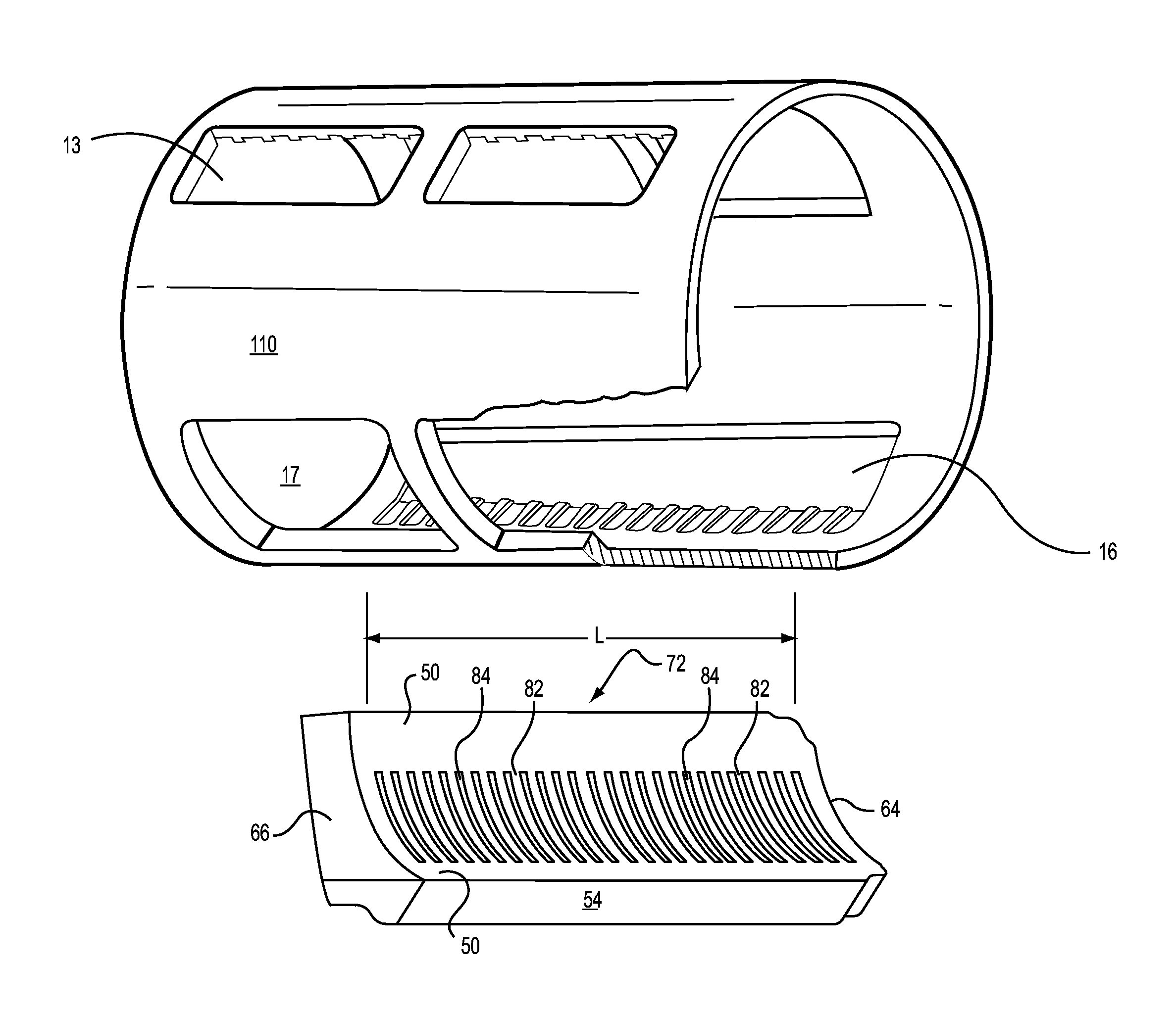 Unobstructed low pressure outlet and screen grid for a high pressure feeder