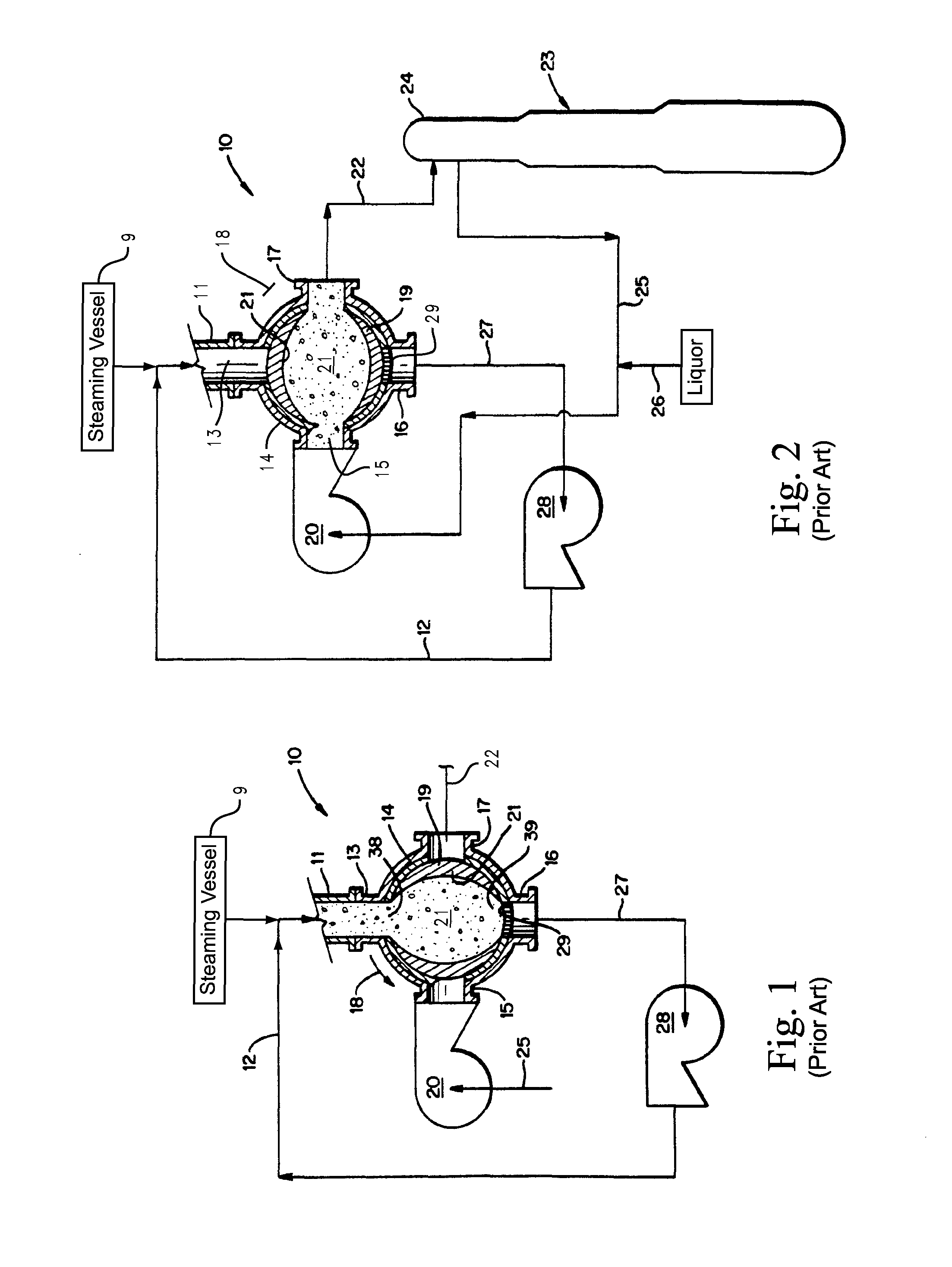 Unobstructed low pressure outlet and screen grid for a high pressure feeder