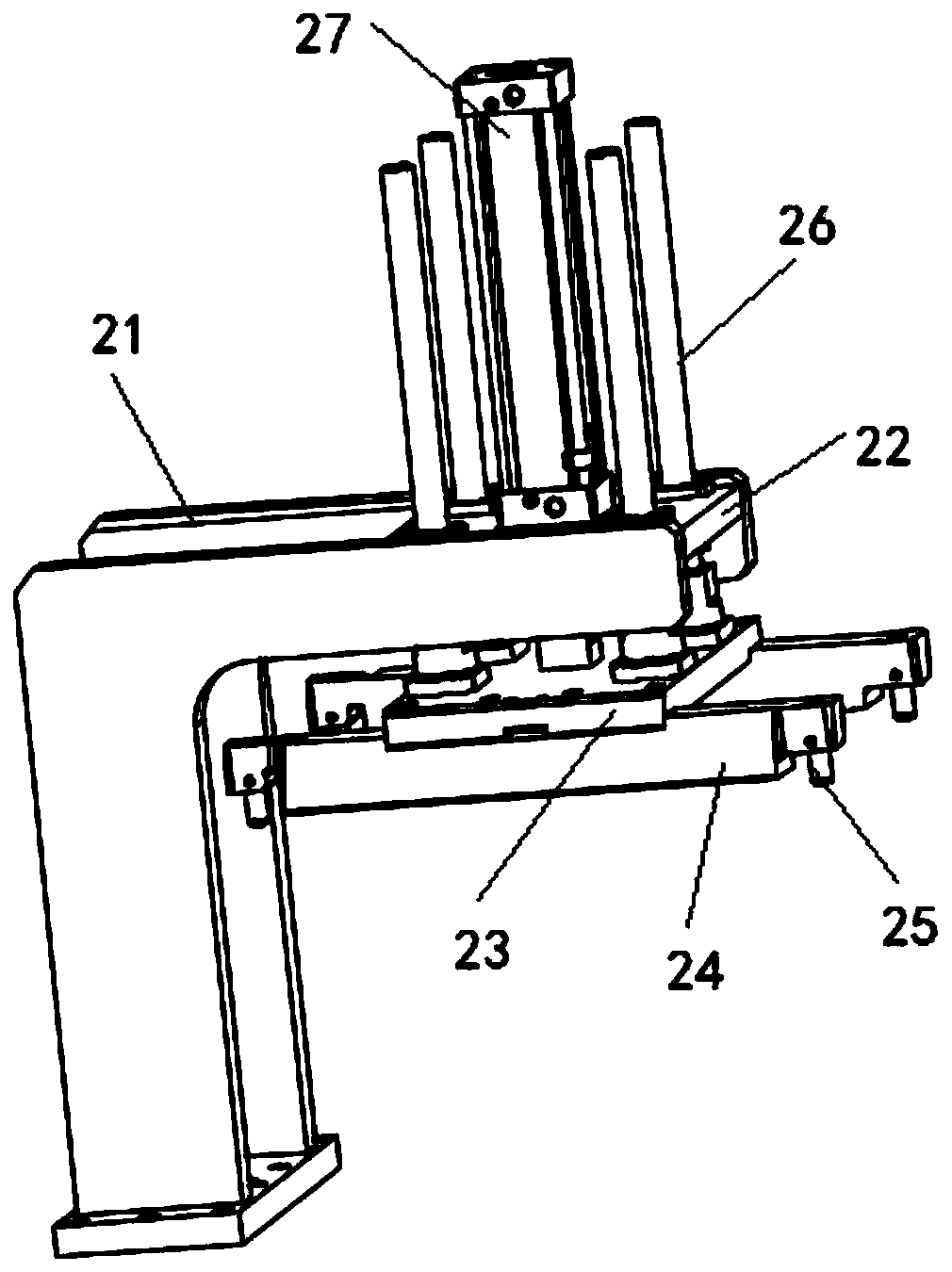 Wooden floor surface gumming device and working method thereof