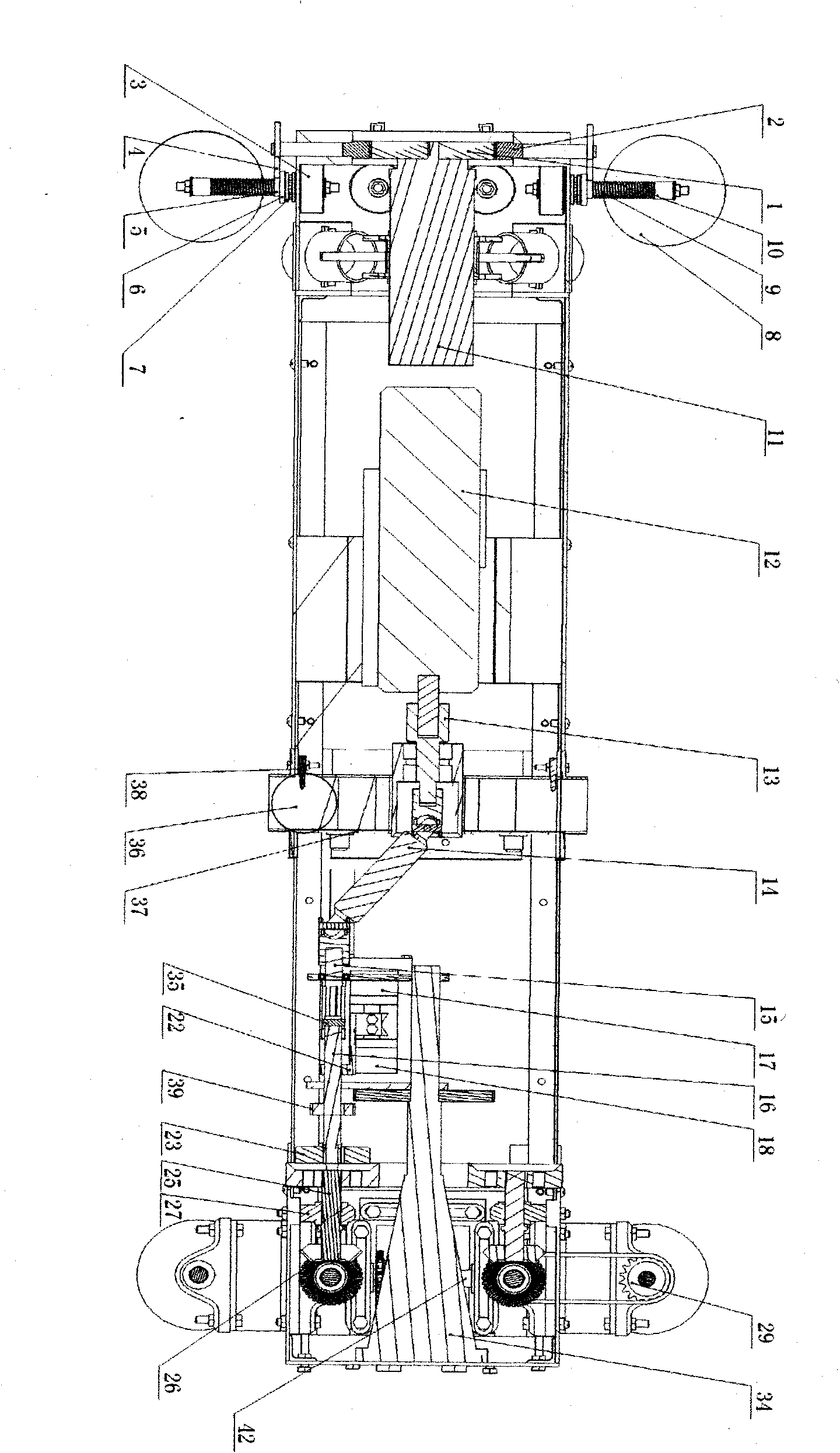 Terrain self-adaptive detection and rescue walking platform