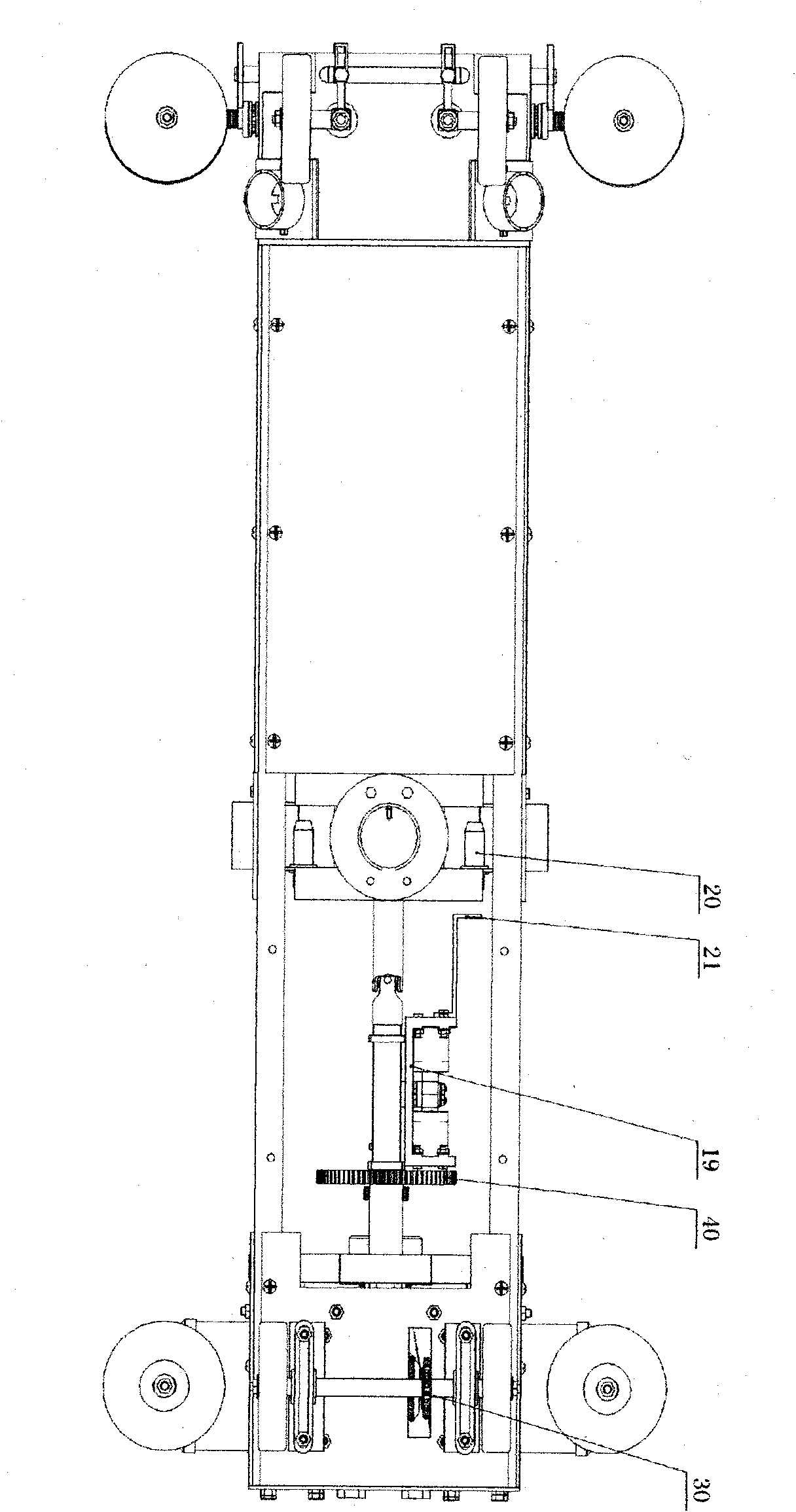 Terrain self-adaptive detection and rescue walking platform