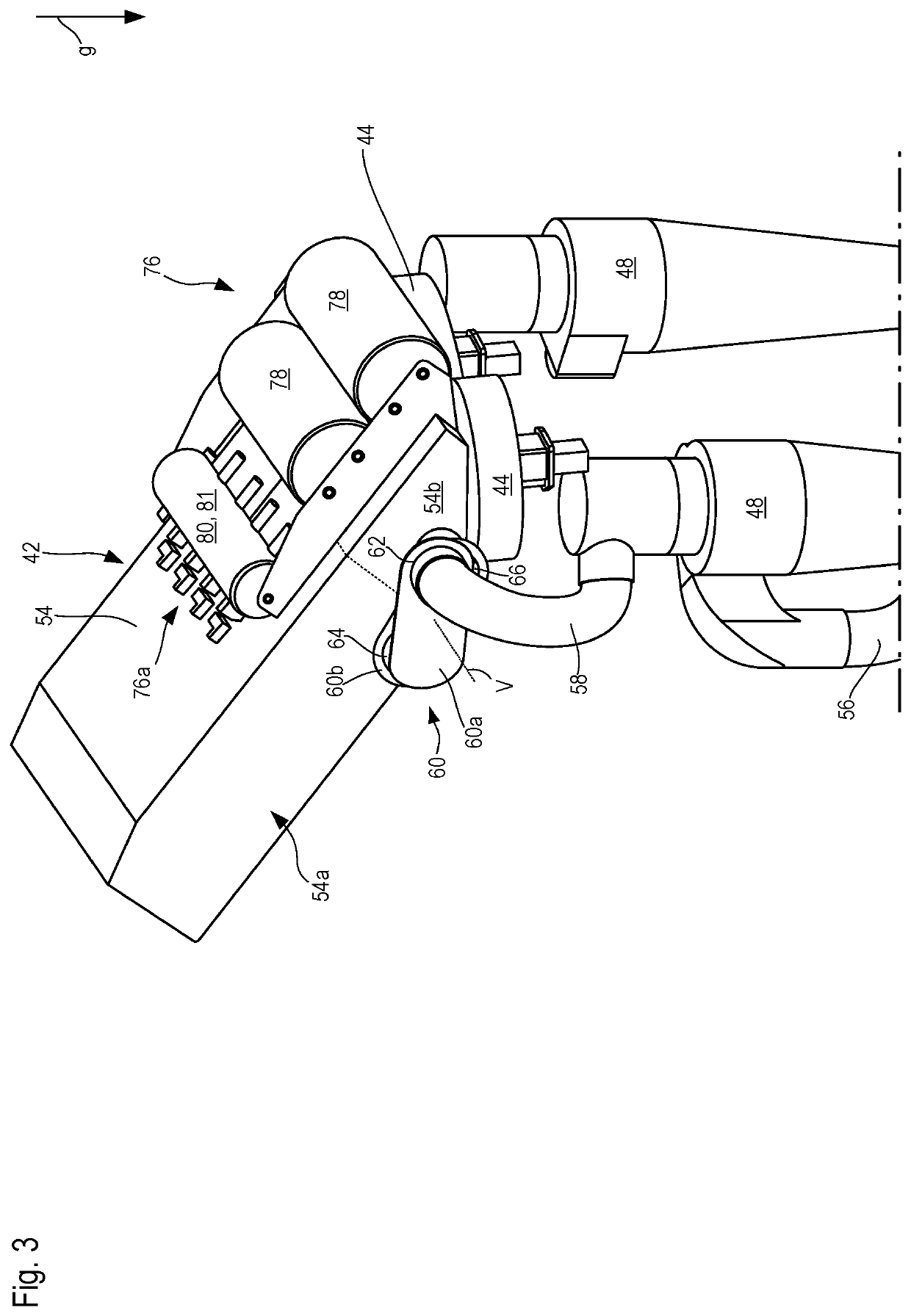 Earth working machine having a filtered dust extraction system with an elastically deformable filter housing