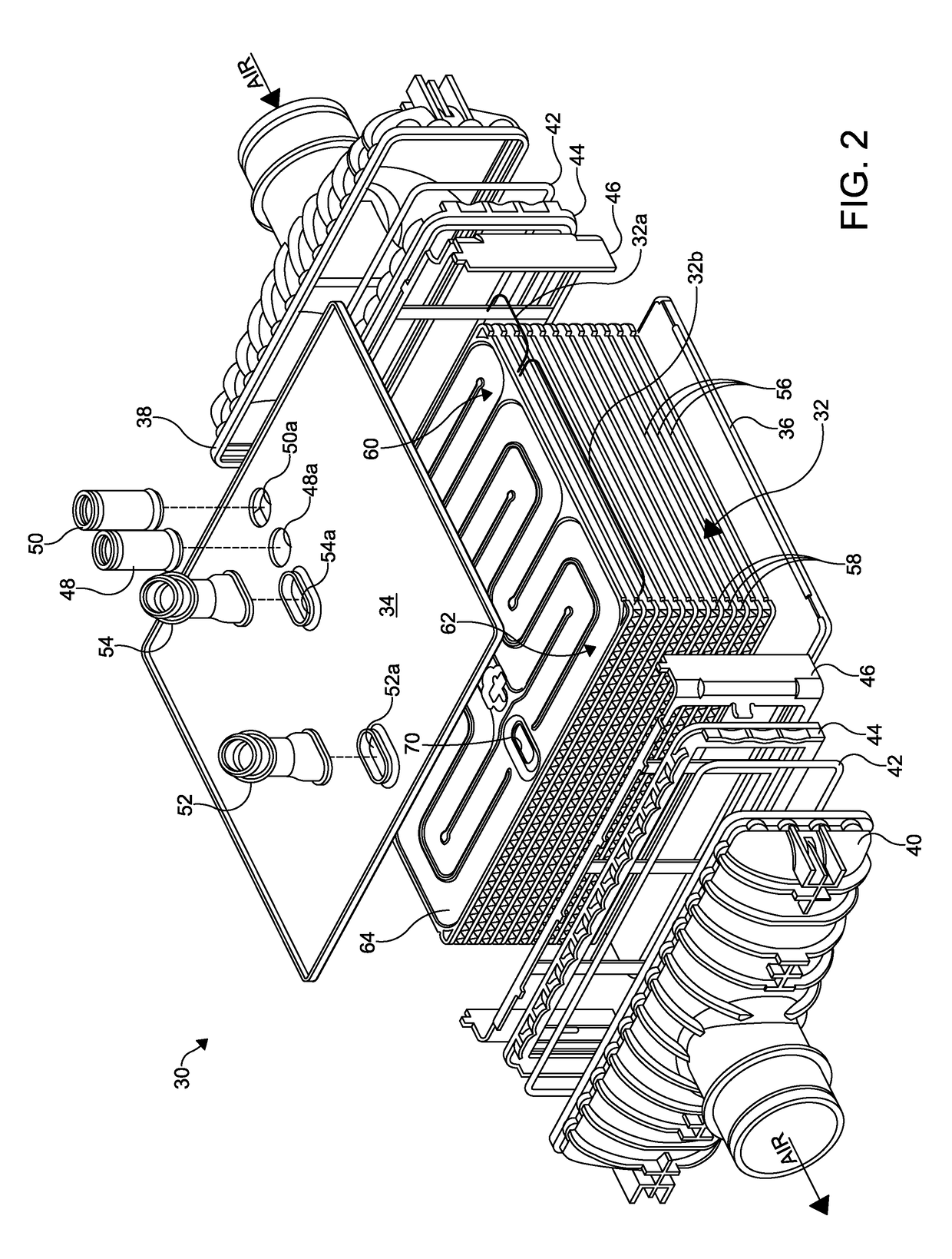 Water-cooled charge air cooler with integrated multi-stage cooling