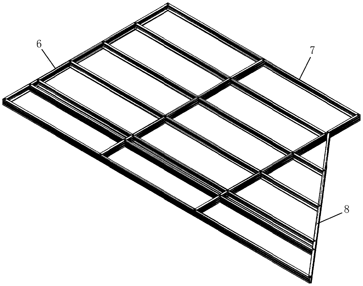 Roofing structure for assembling house