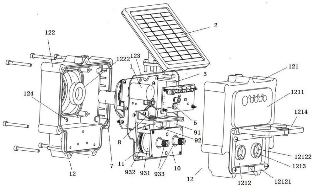 Solar electric film rolling device and intelligent greenhouse equipped with same