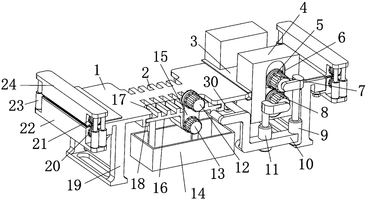 Deburring device for scrap edge of cold-rolled steel strip