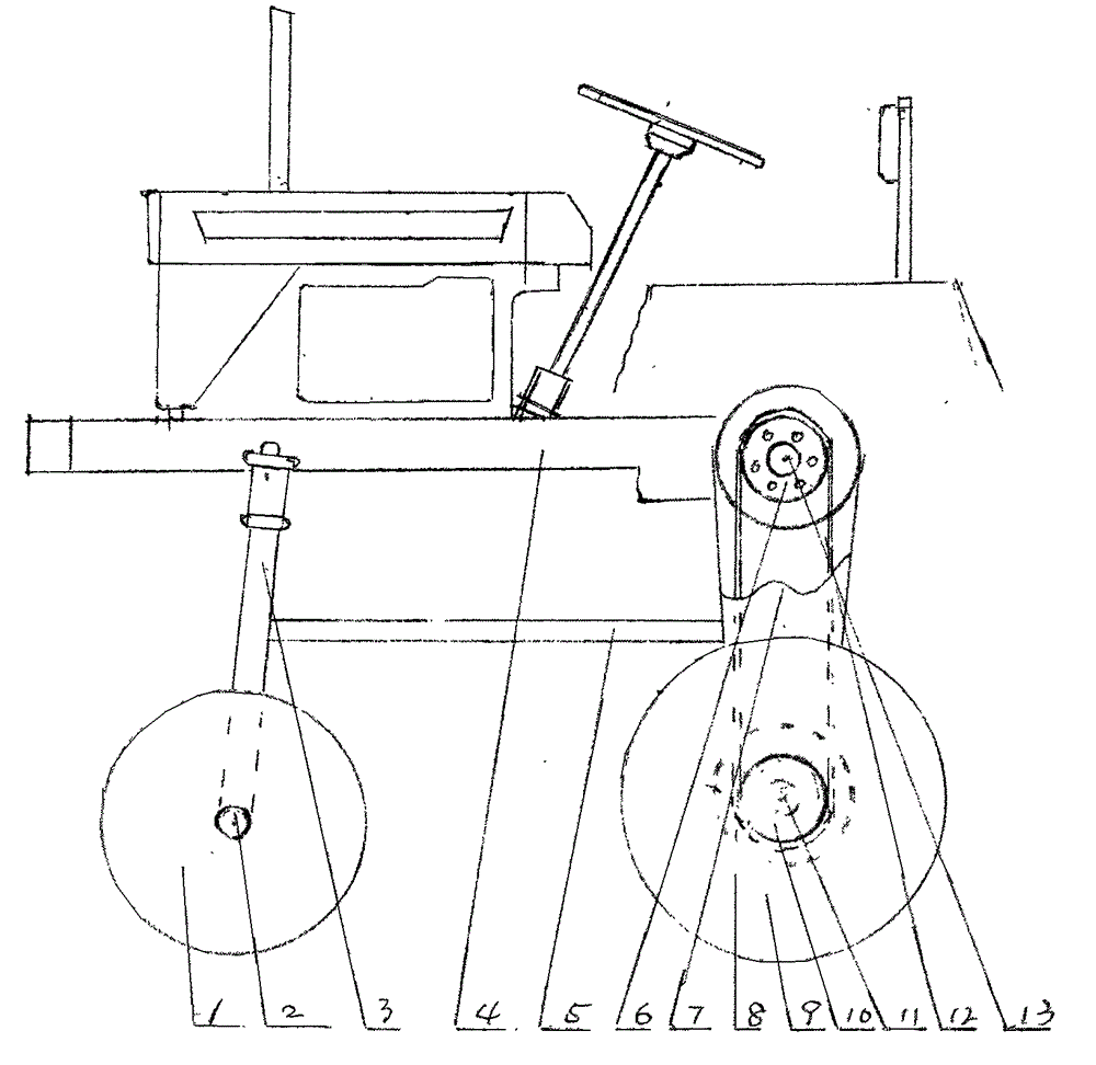 High-clearance double-shaft wheel tractor