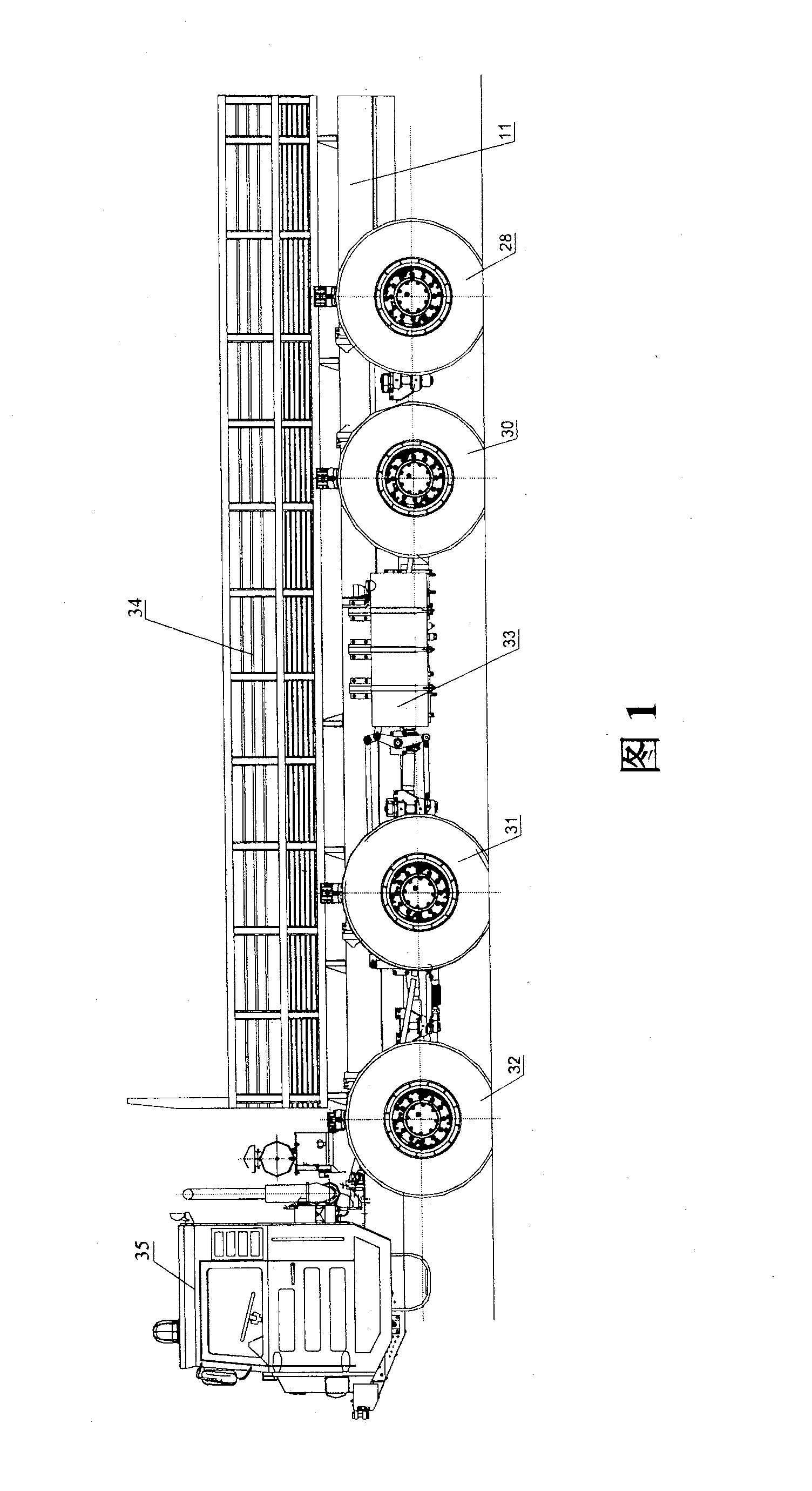 Hydro-pneumatic spring independent suspension and heavy-duty car adopting the suspension frame