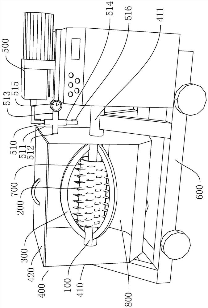 Concrete mixing head and concrete mixing device