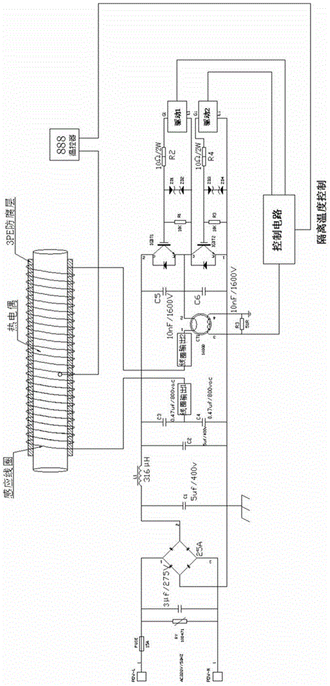 Electromagnetic induction pipe 3pe anti-corrosion quick stripping device