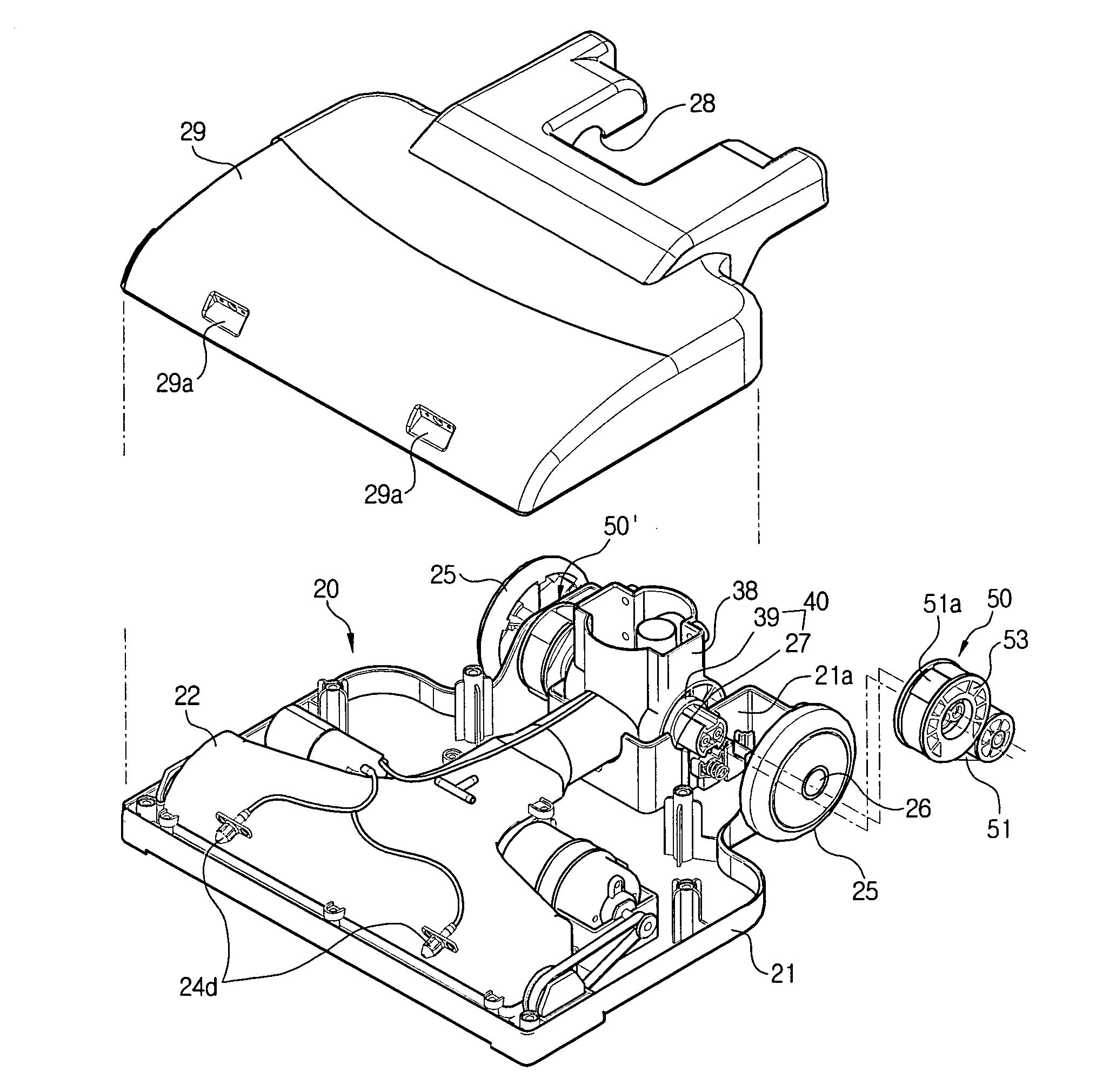 Up-right type vacuum cleaner