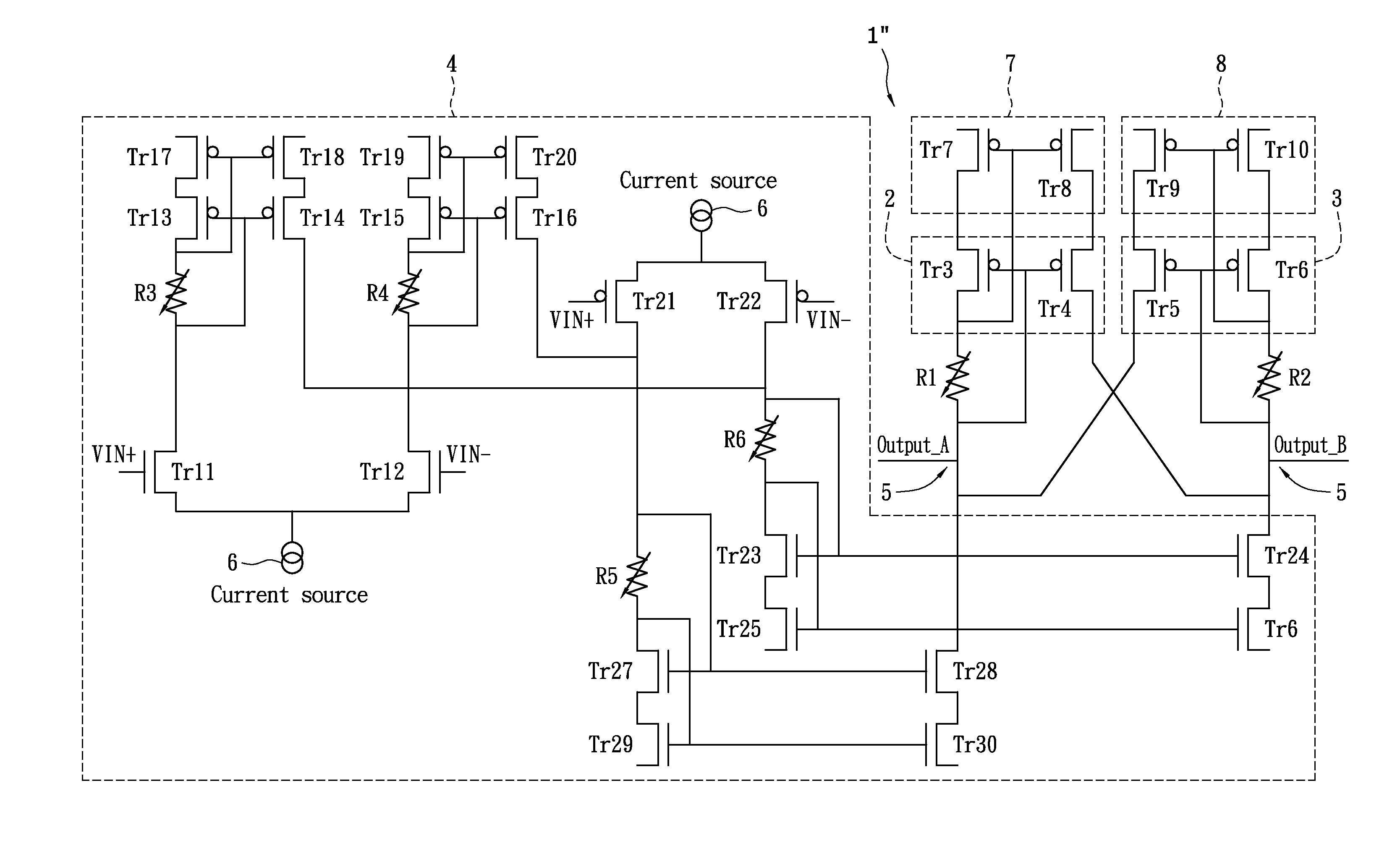 Operational amplifier circuit structure