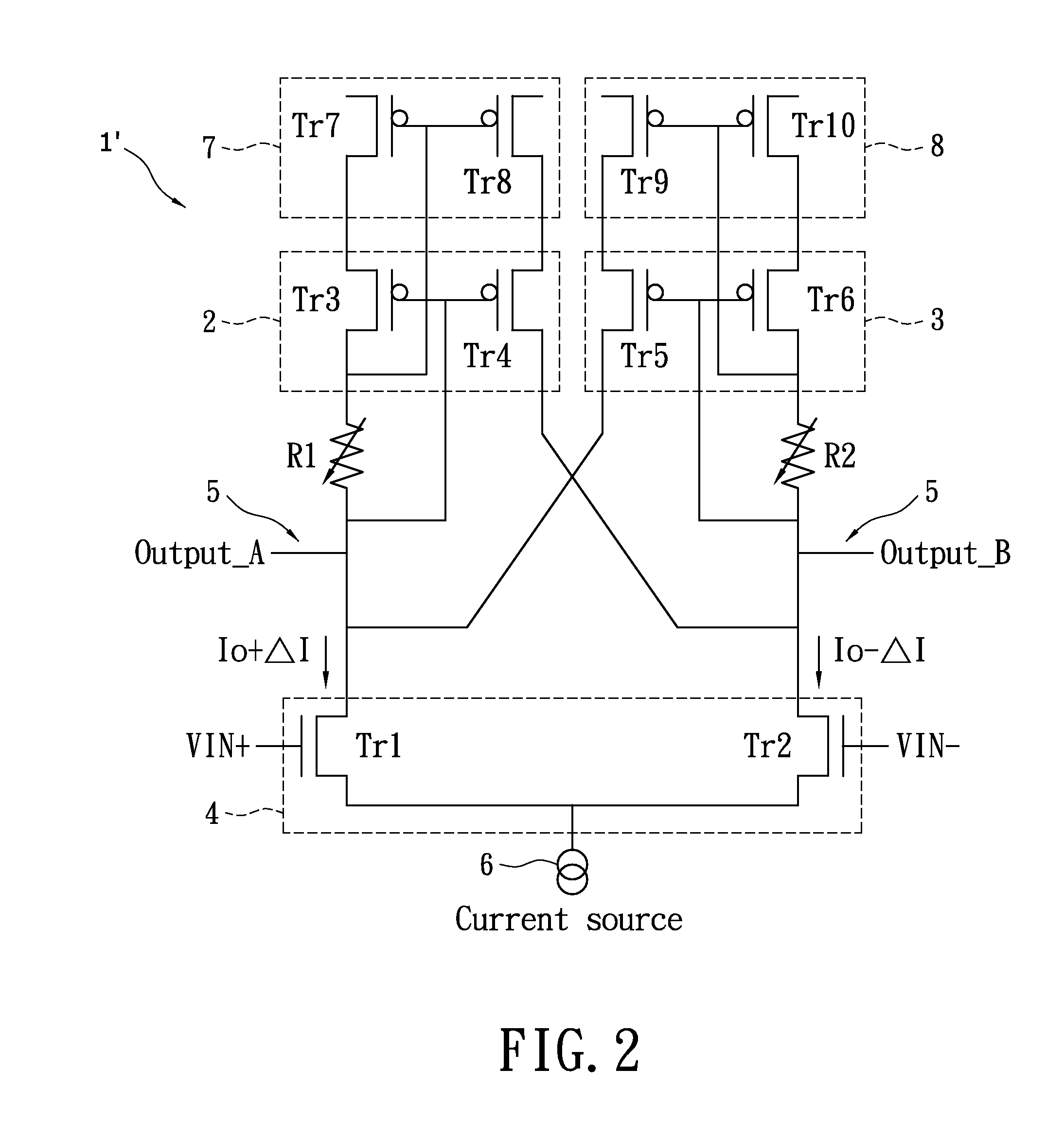 Operational amplifier circuit structure