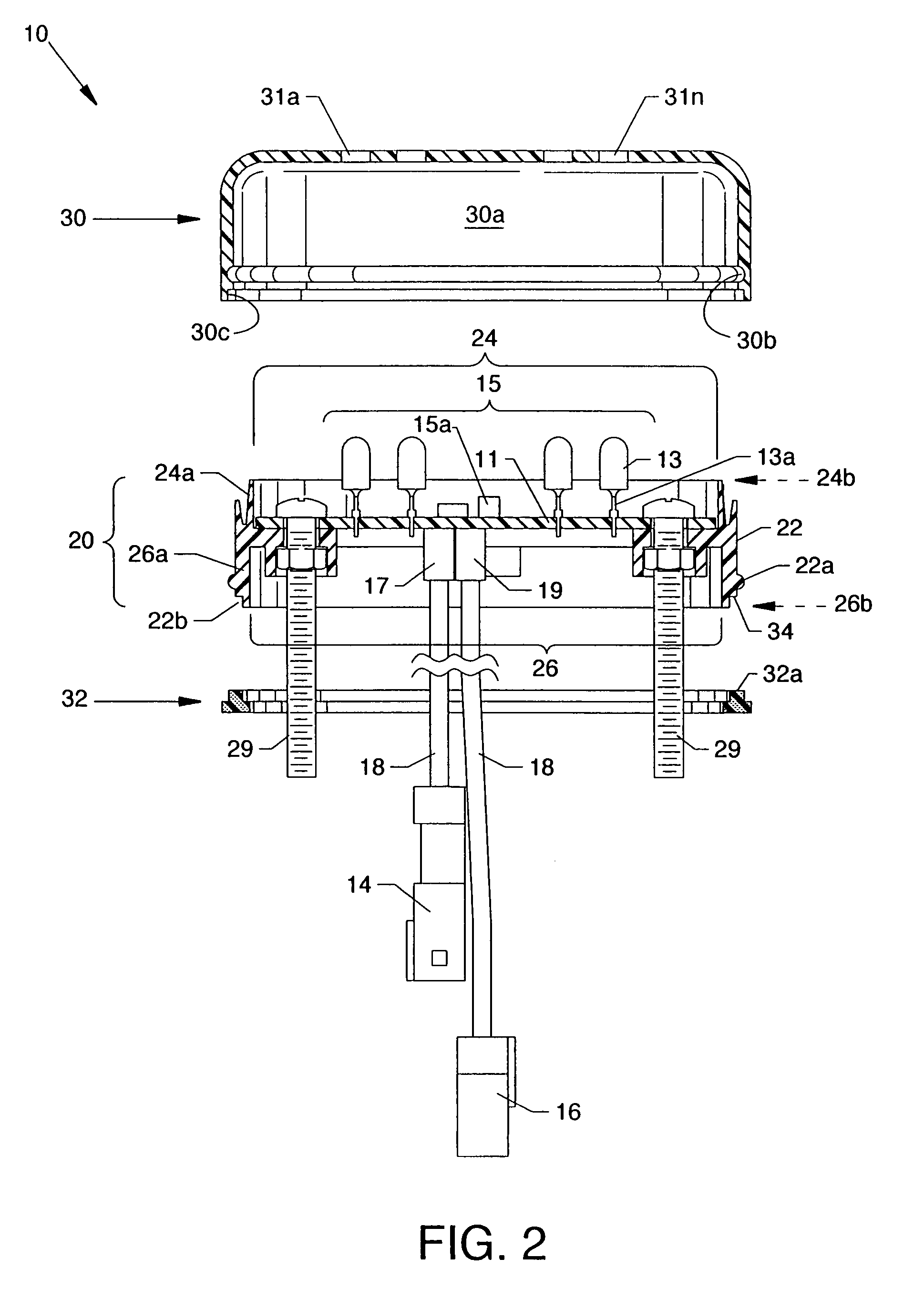 Flexible pixel element and signal distribution means