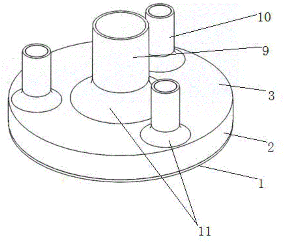 Impacted water cooling chip radiator with imitated vegetation vein fractal micro-channel