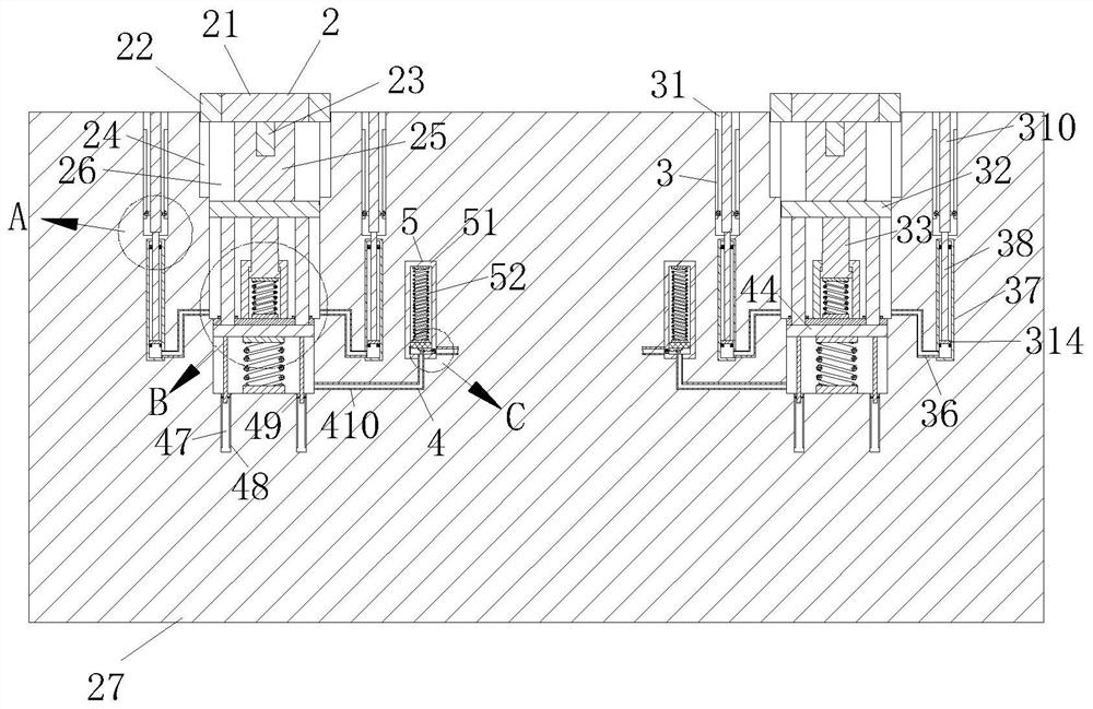 Stamping device for automobile stamping part machining