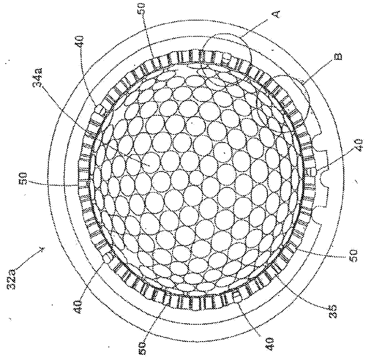 Golf ball having non-planar parting line with non-circular dimples