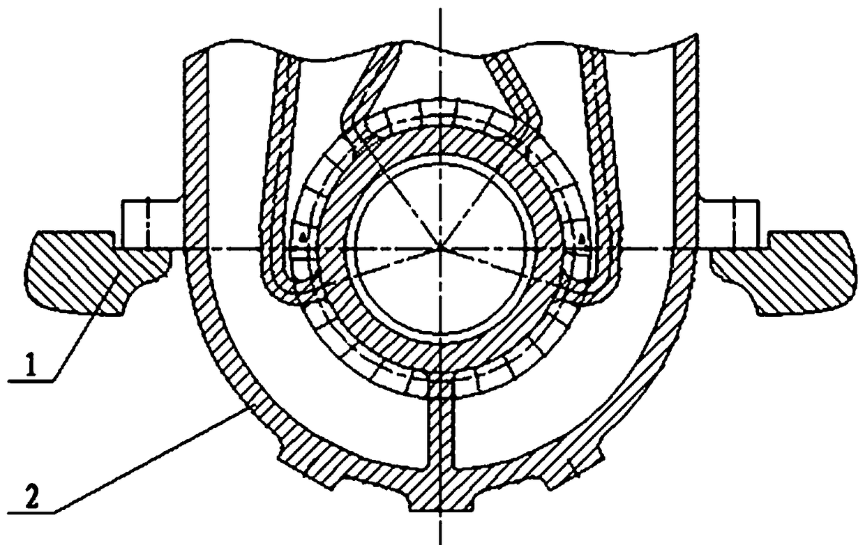 Integral full-circumference nozzle chamber of high back pressure steam turbine