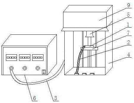 Device for measuring variation of internal temperature during combustion of polymer material