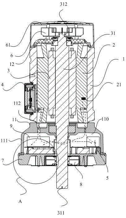 Variable frequency motor and water supply system