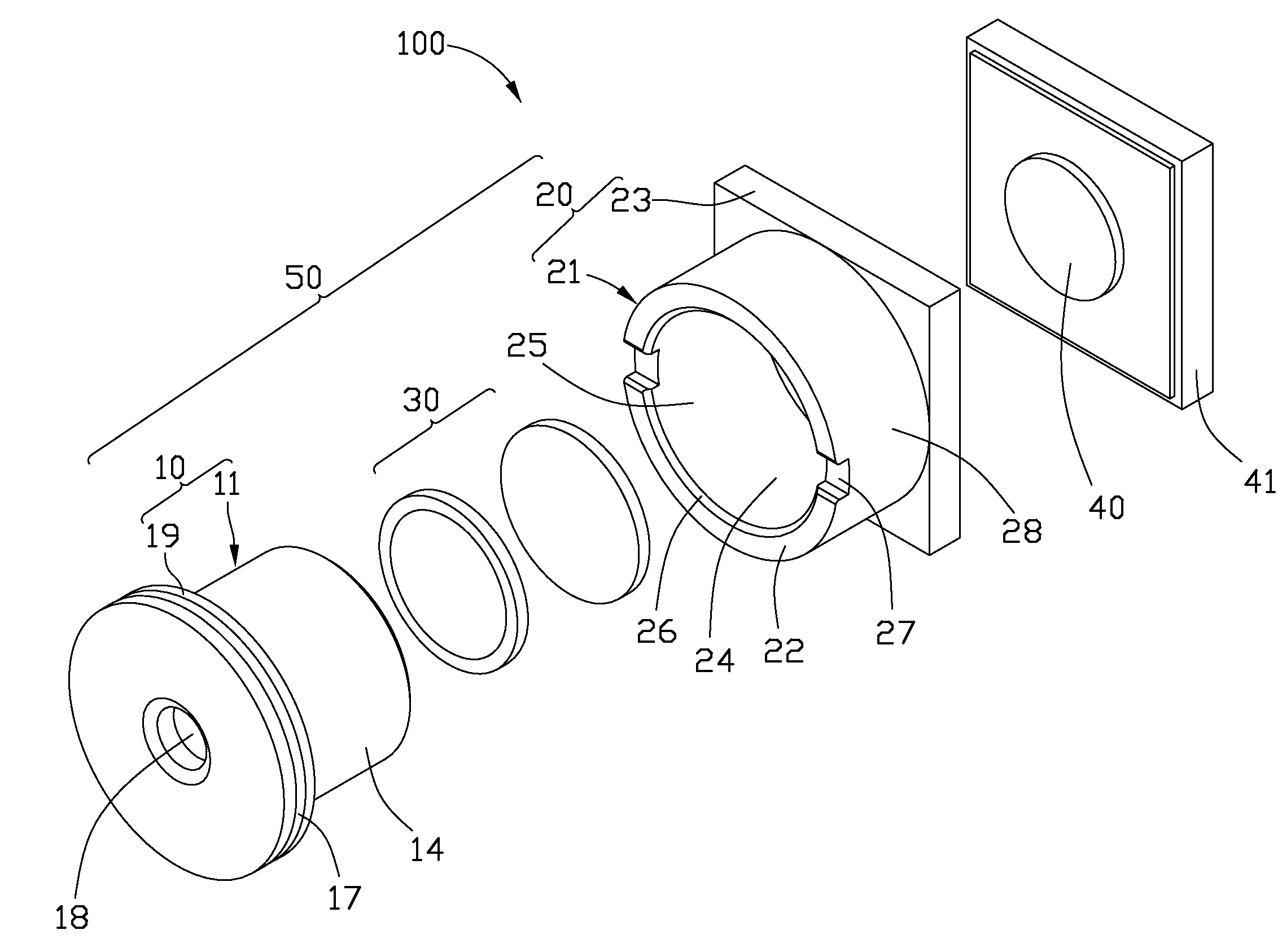 Lens module and camera having same