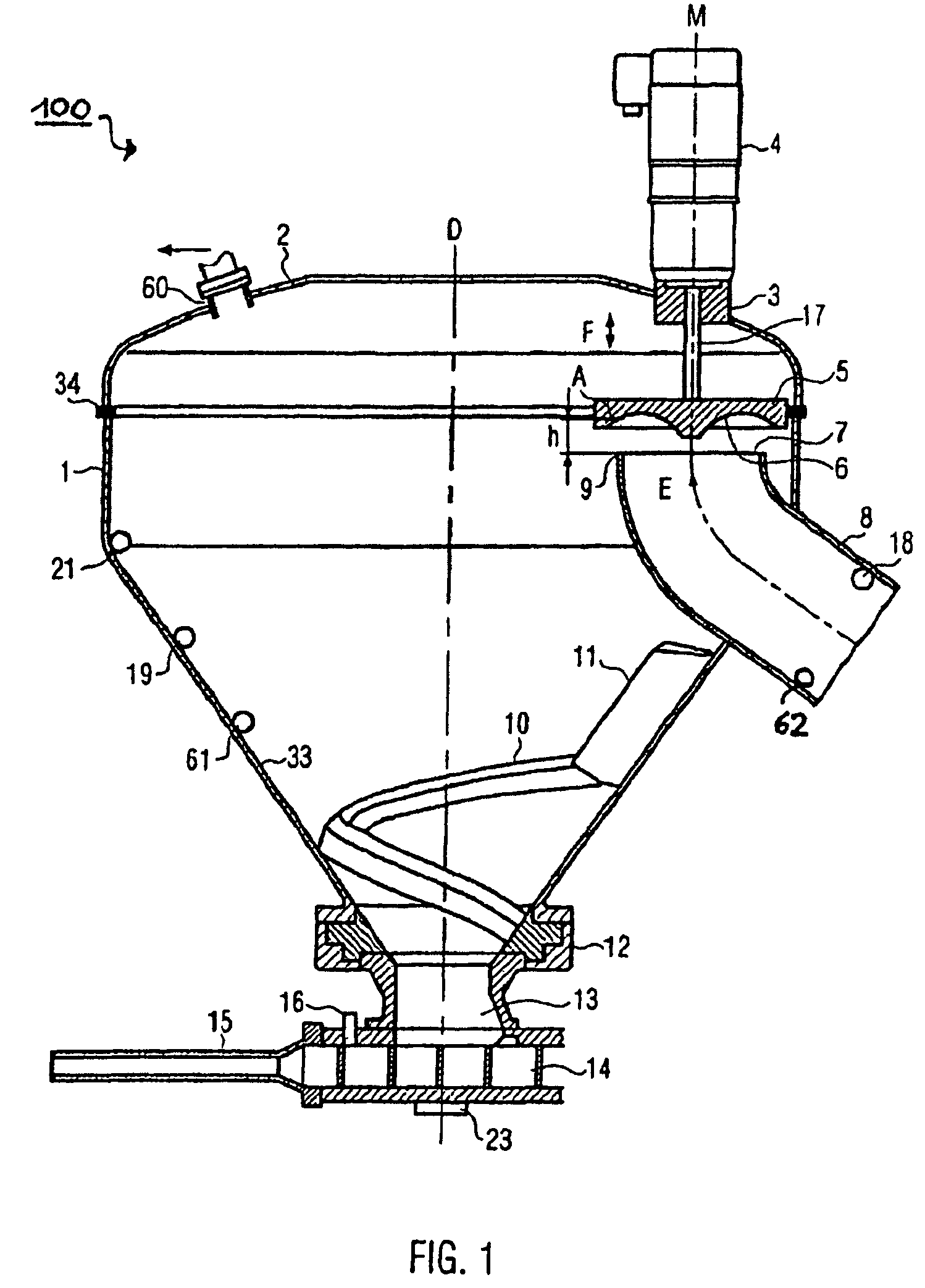 Device and method of closed-loop level control and for the controlled evacuation of paste masses