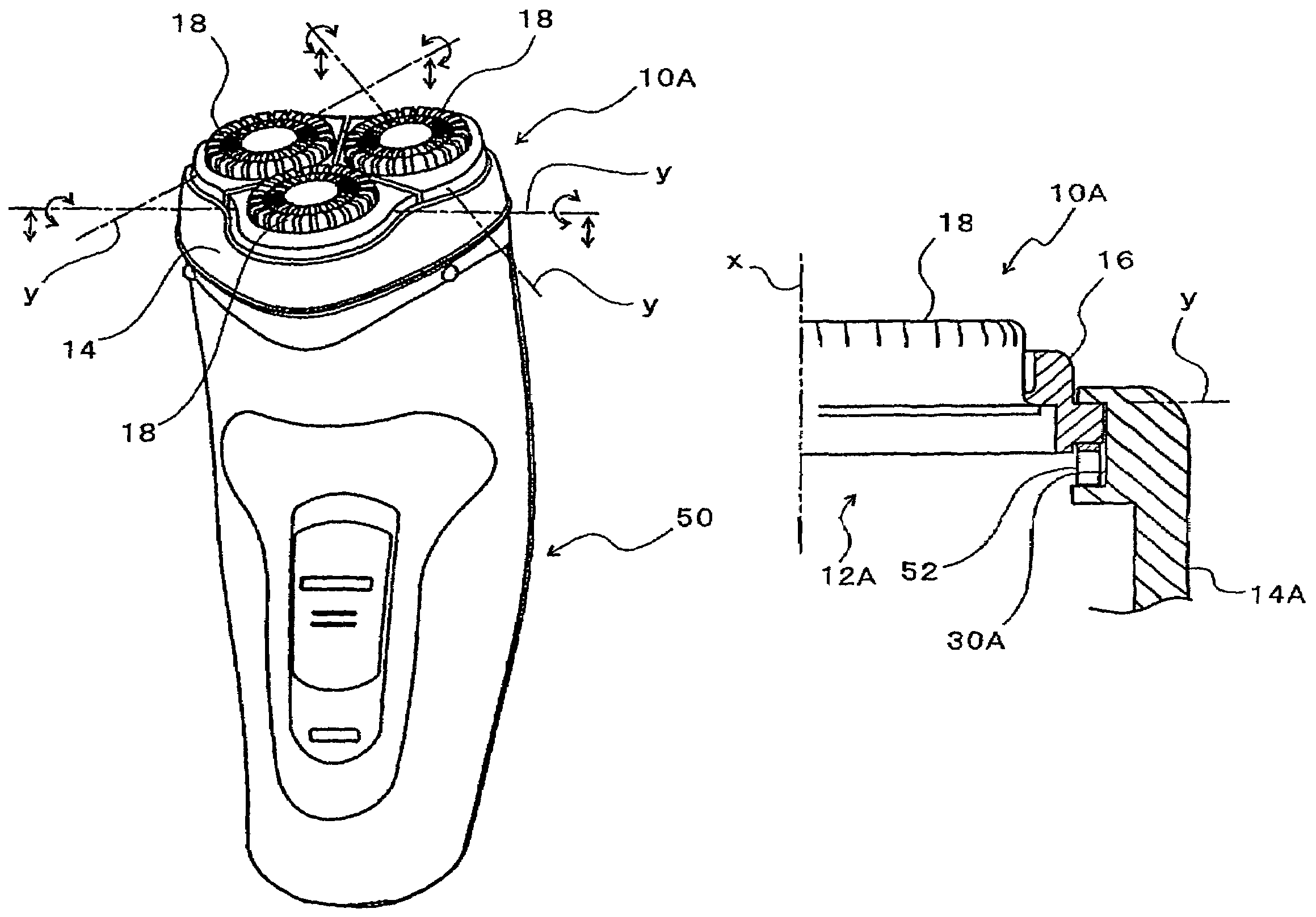 Rotary electric shaver