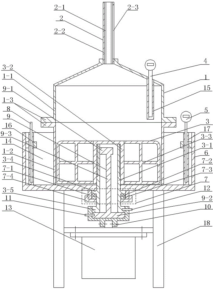 Measuring device for fresh concrete air content under vibration and temperature change conditions