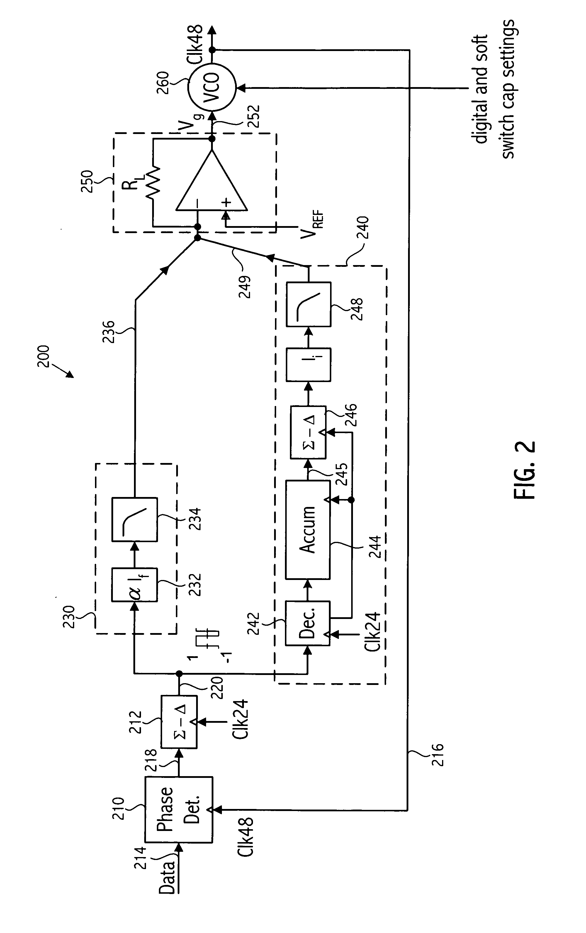 Method and apparatus for acquiring a frequency without a reference clock