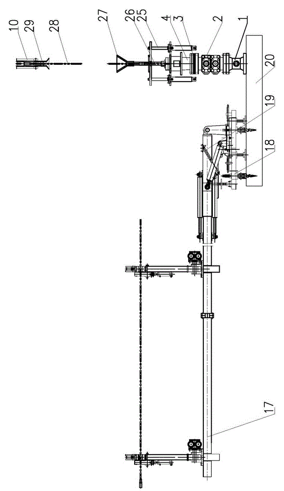 Automatic running and pulling system of oilfield workover string