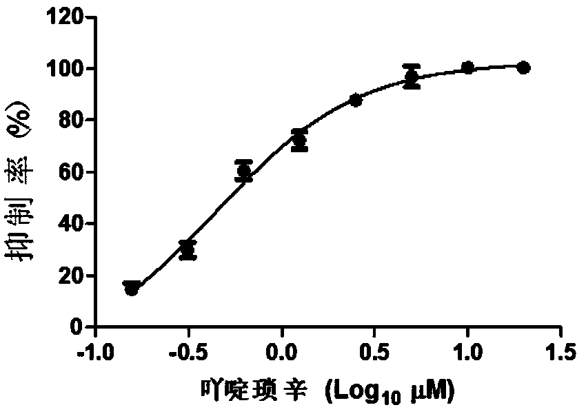 Application of acridizocine in preparation of medicine for treating or preventing herpes virus infection