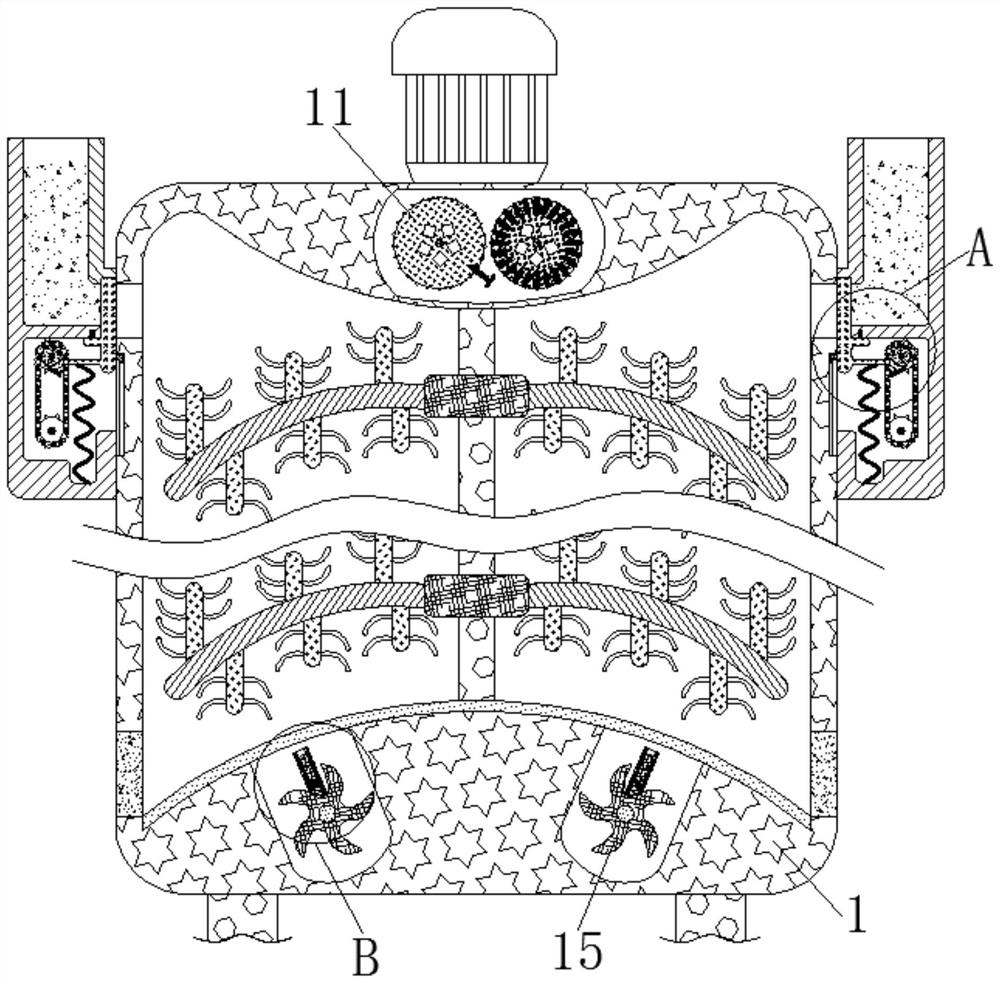 Intelligent pigment raw material mixing device with equal-proportion mixing function