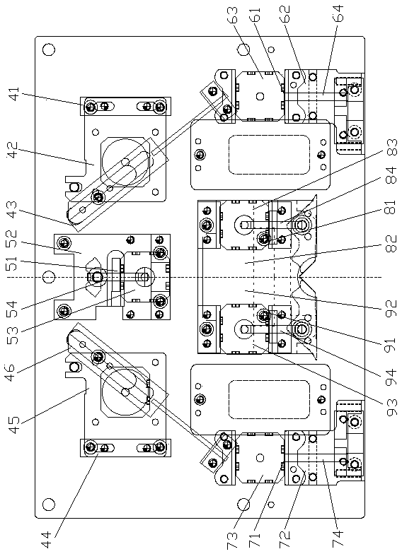 Bottom plate with controllable homing structure for computerized knitting-weaving machine