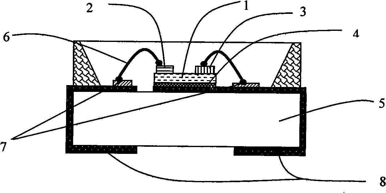 Method for manufacturing LED directly mounted on a support upside-down