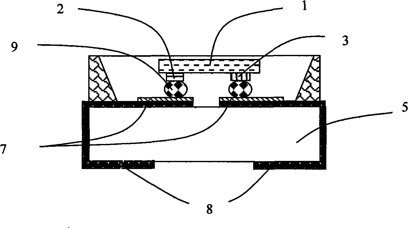 Method for manufacturing LED directly mounted on a support upside-down