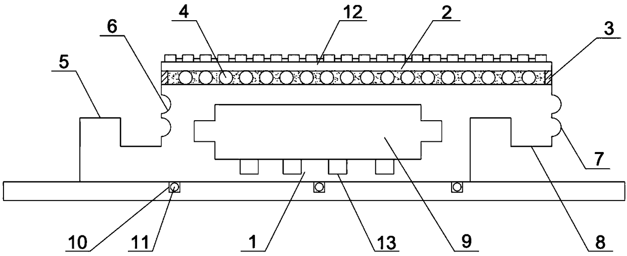 Safe corrosion-resistant plastic-wood floor mounting structure