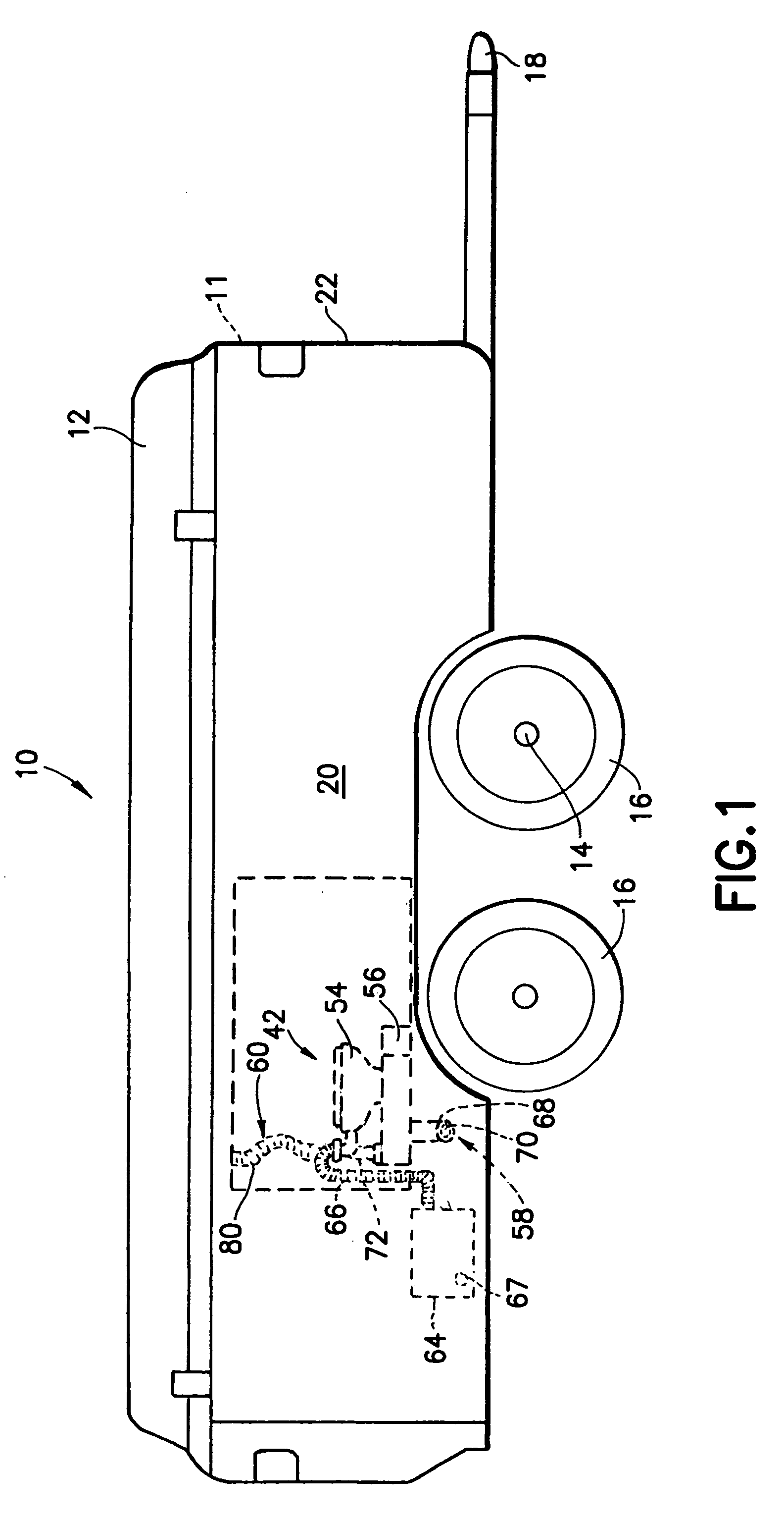 Folding camping trailer with flushable toilet