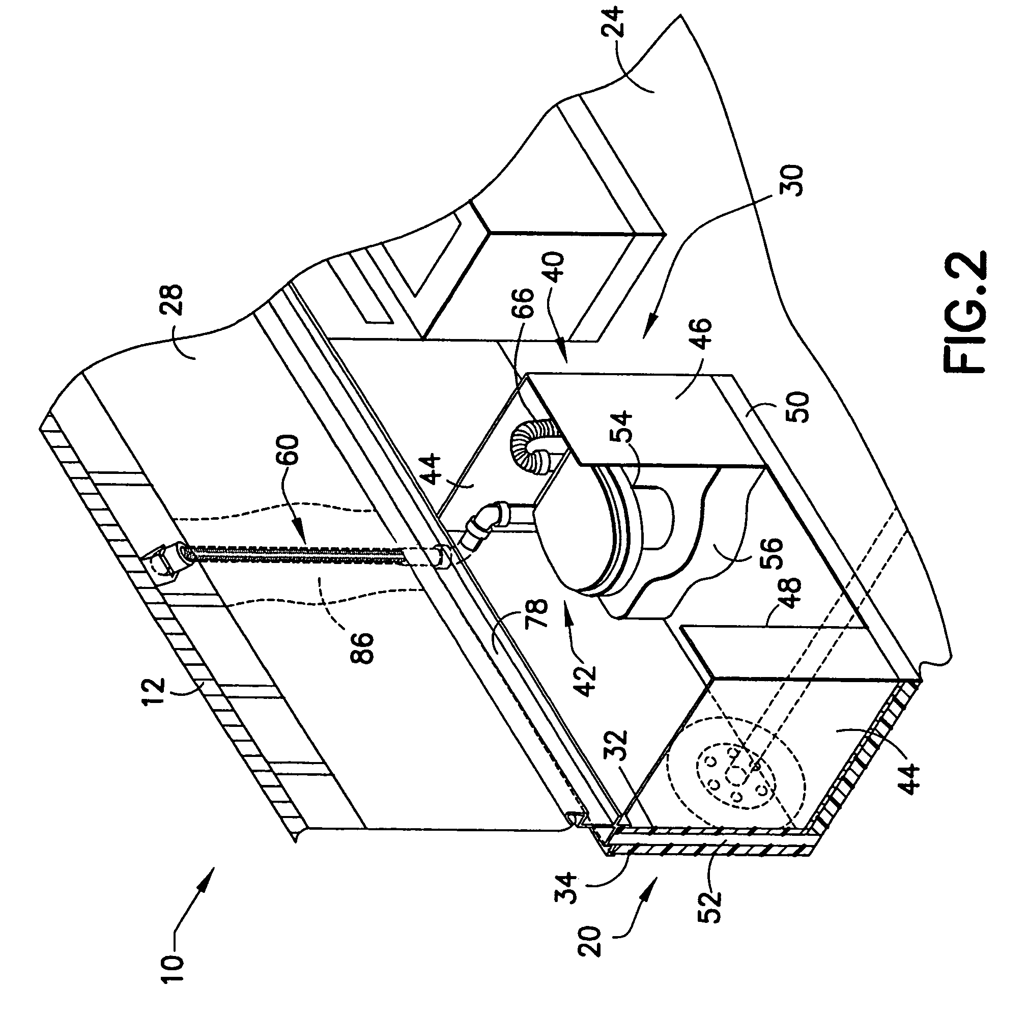 Folding camping trailer with flushable toilet