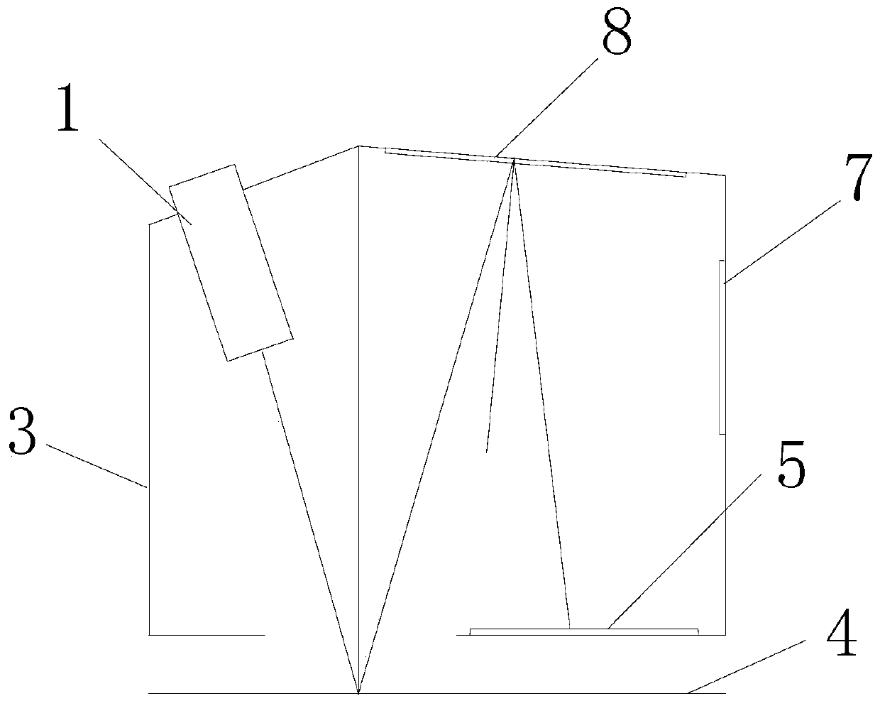 Photoelectric detection device and method for identifying scotch tape on banknotes based on laser reflection