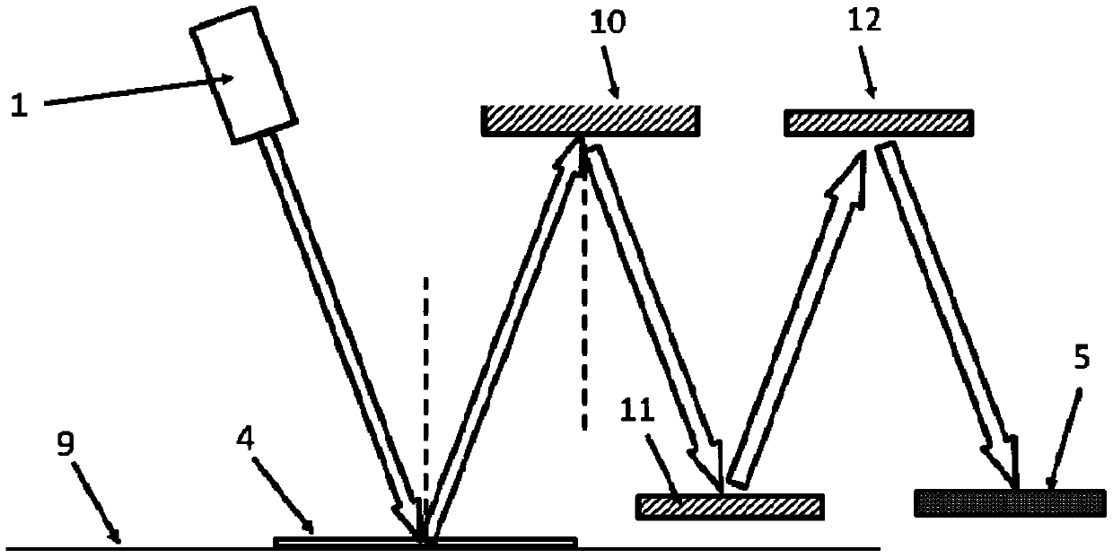 Photoelectric detection device and method for identifying scotch tape on banknotes based on laser reflection