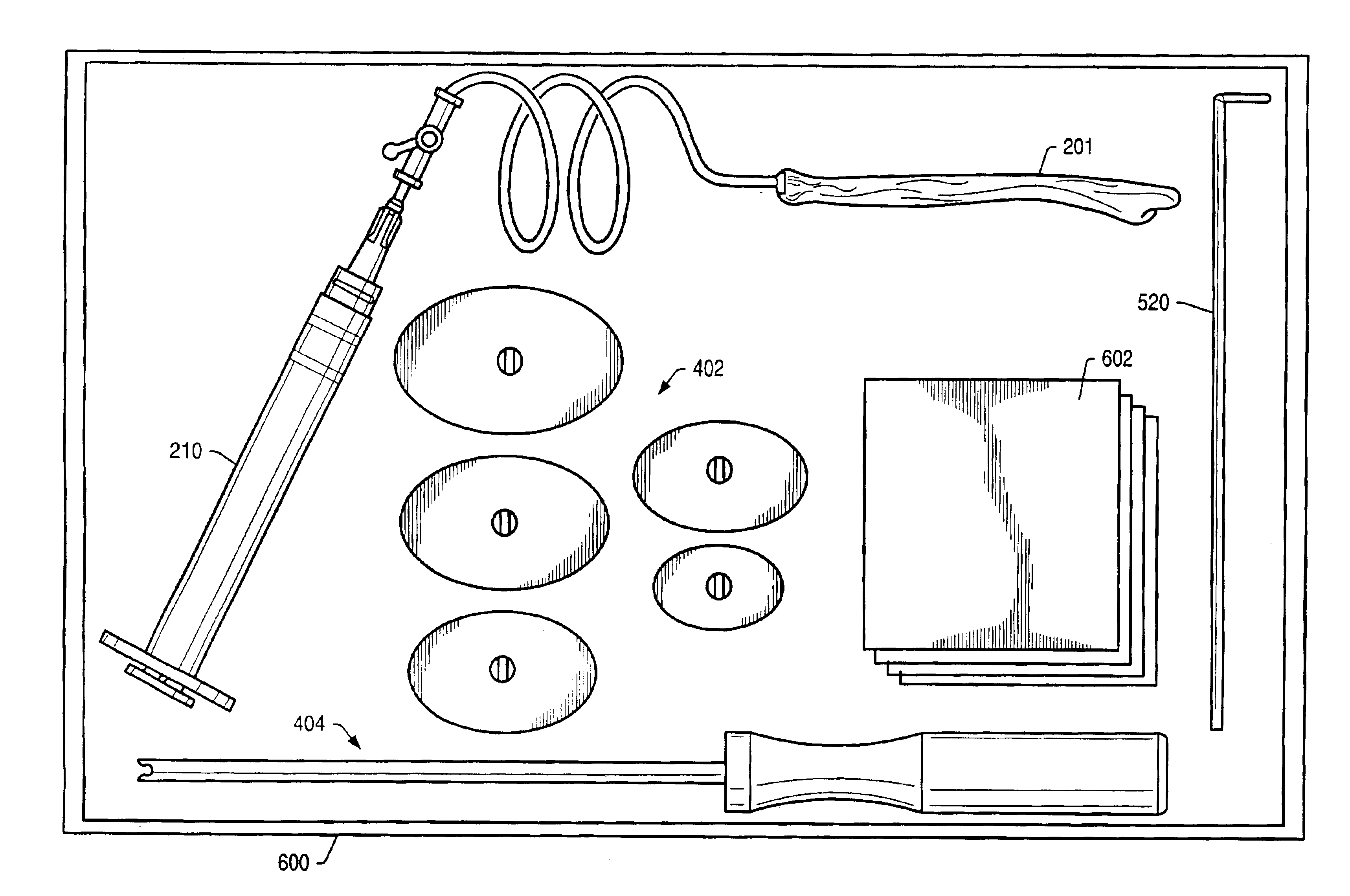 Kit and method for use during ventricular restoration